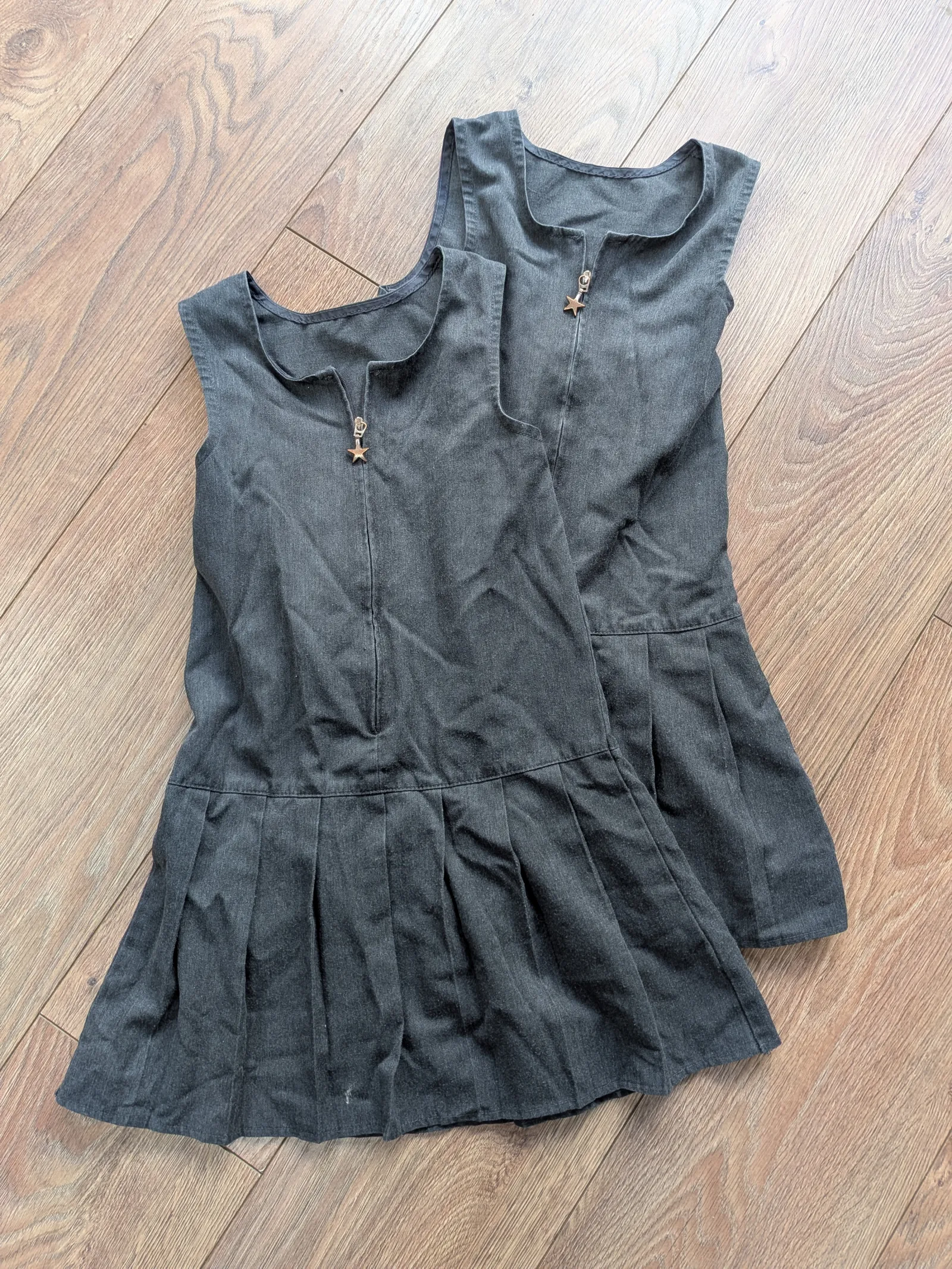 2 Zip Through Pinafore Dresses