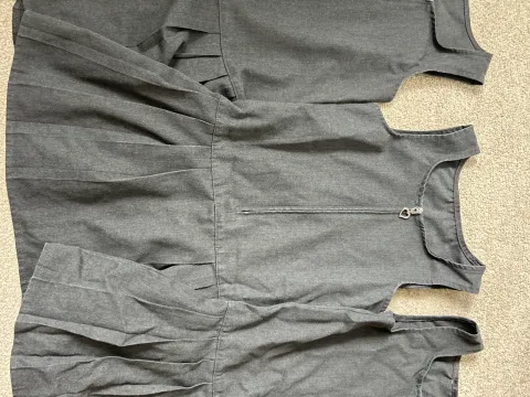 3 x George grey pleated school dresses. Age 4-5