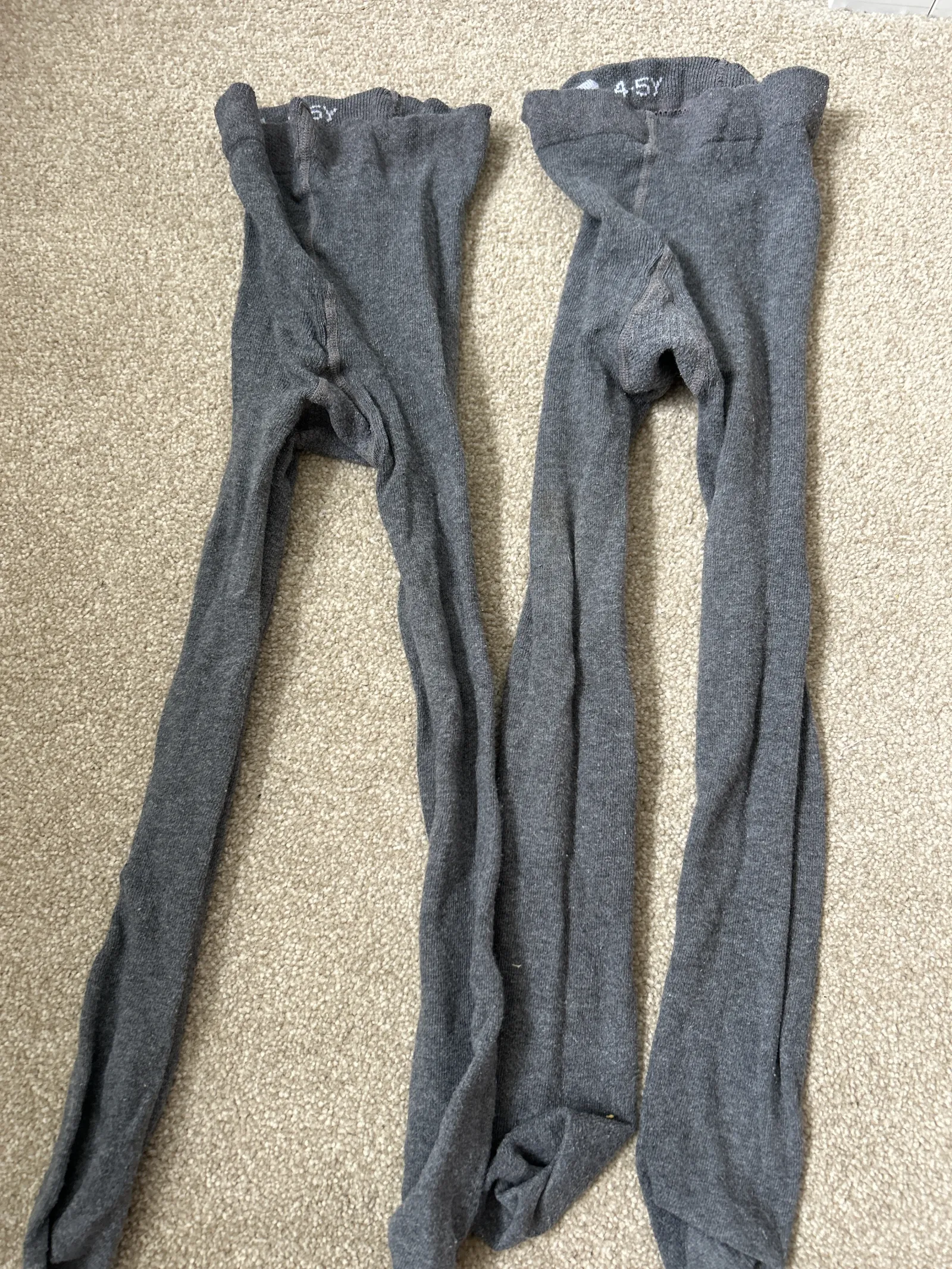 2 x grey girls tights