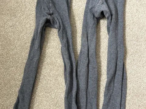2 x grey girls tights