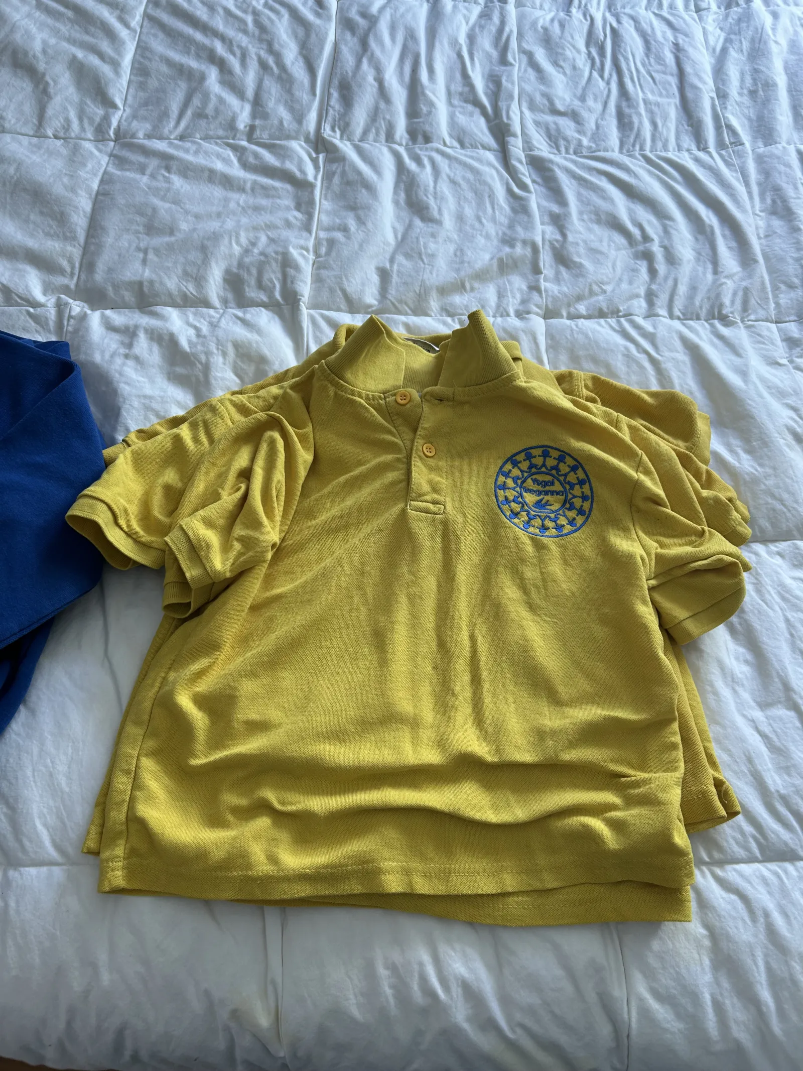 Yellow school shirts age 5-6