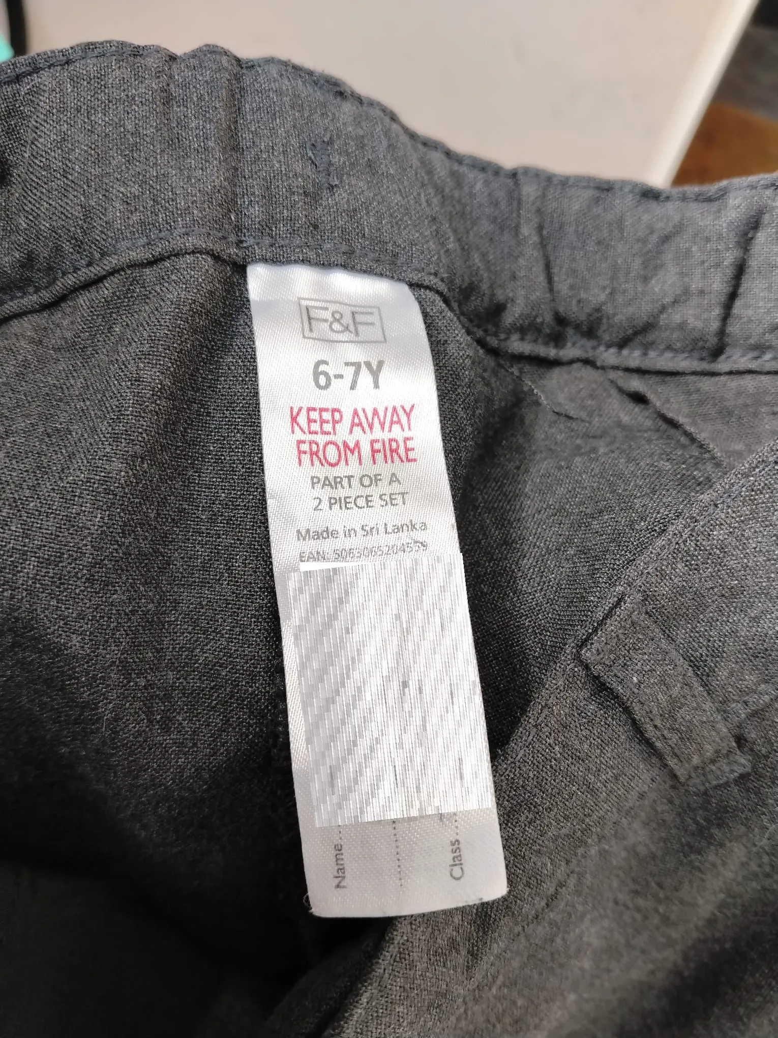 Size 6-7 Grey tailored shorts for boys