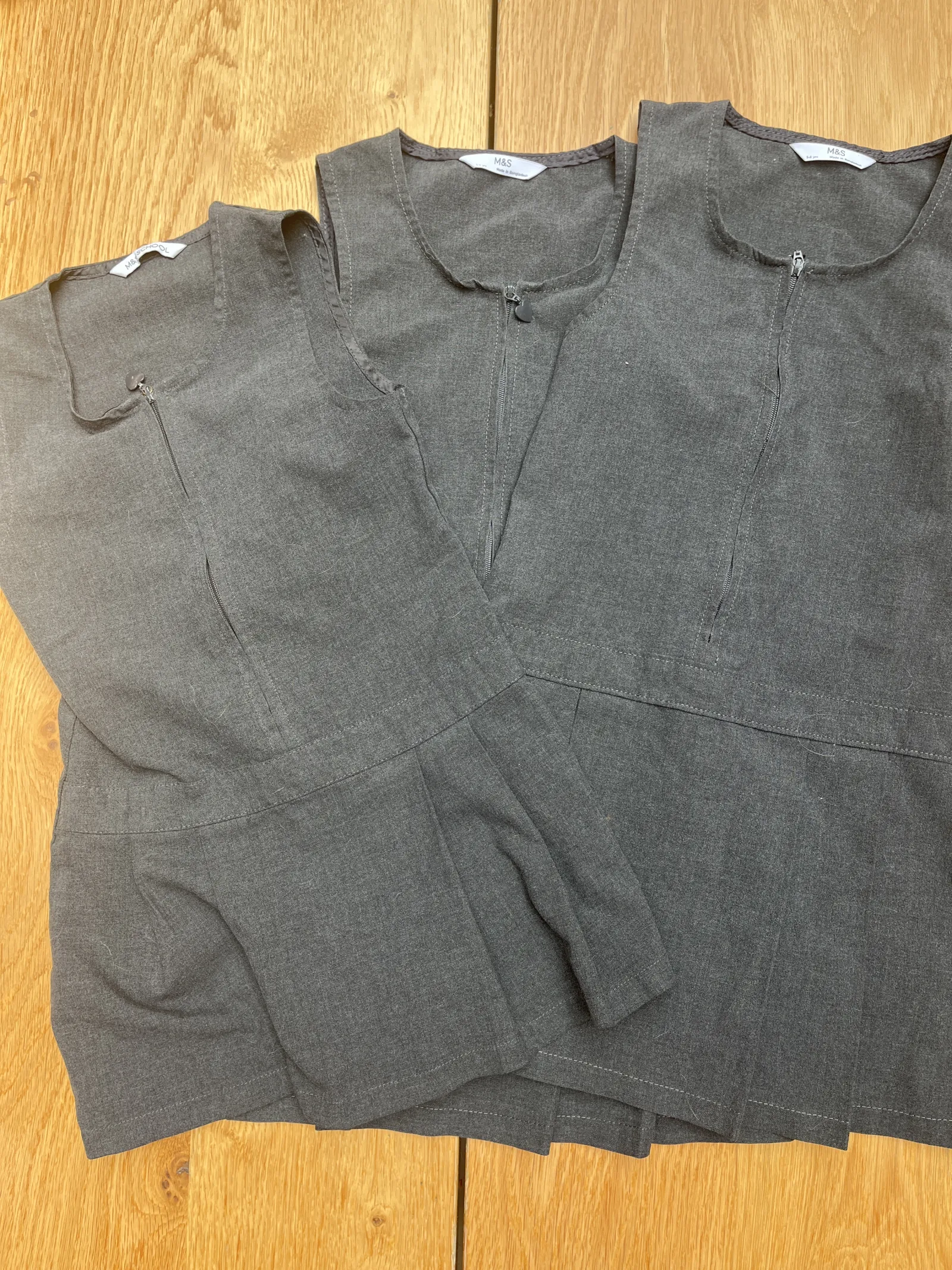 Grey pinafore dress