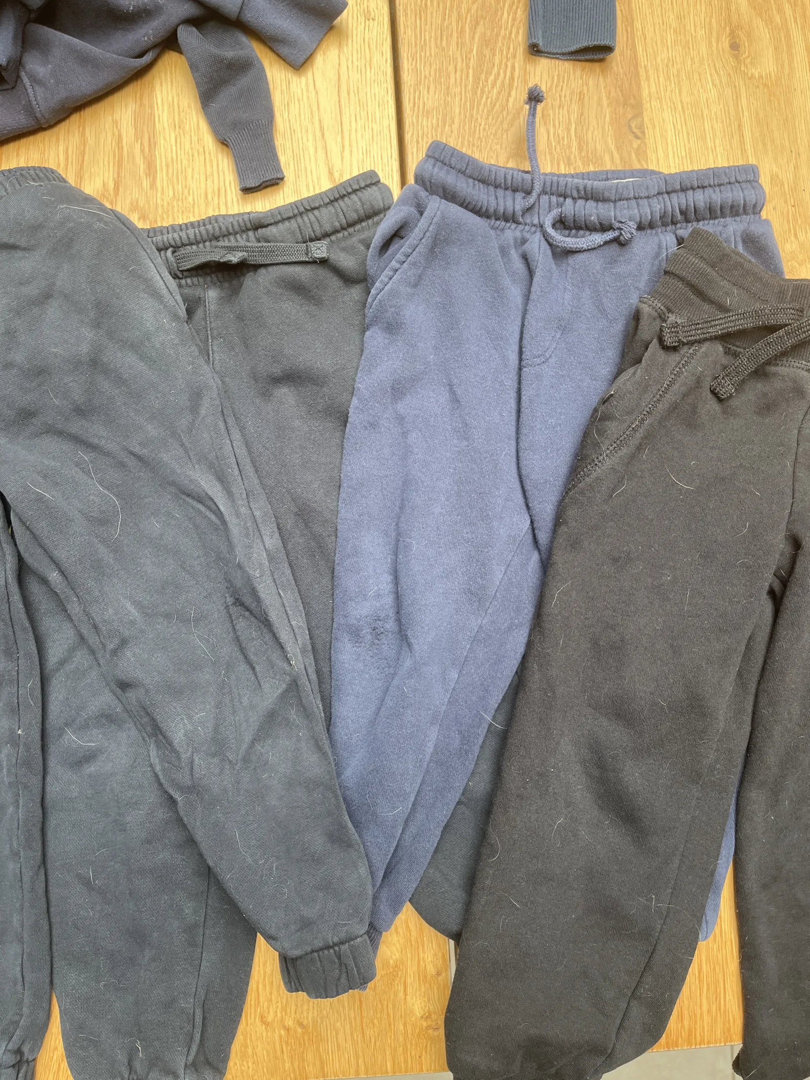 Black and navy joggers