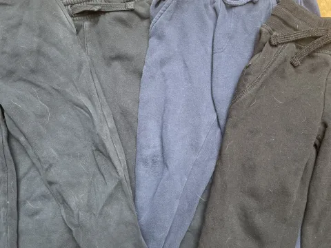 Black and navy joggers
