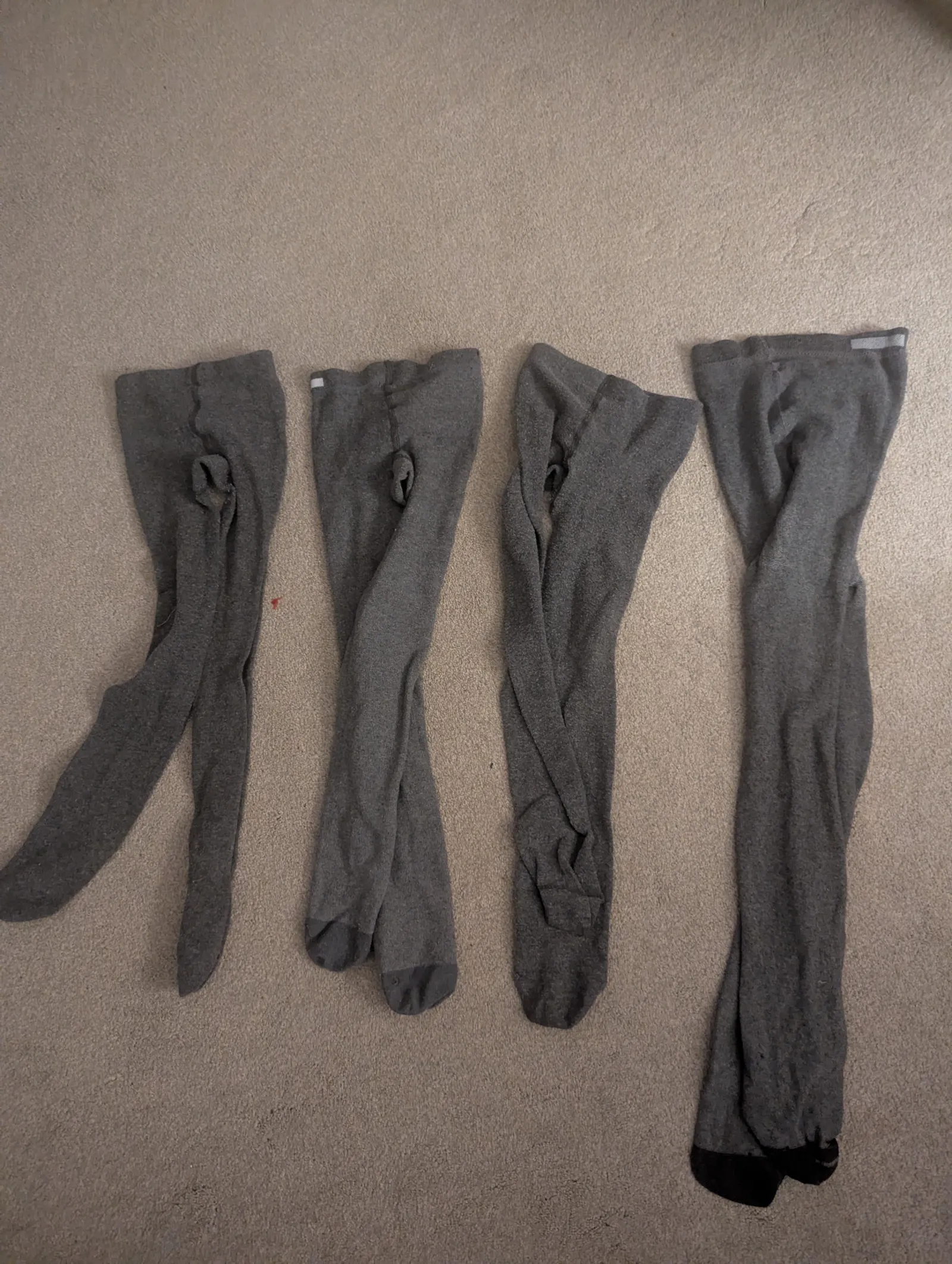 4 pairs grey school tights