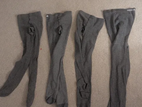 4 pairs grey school tights