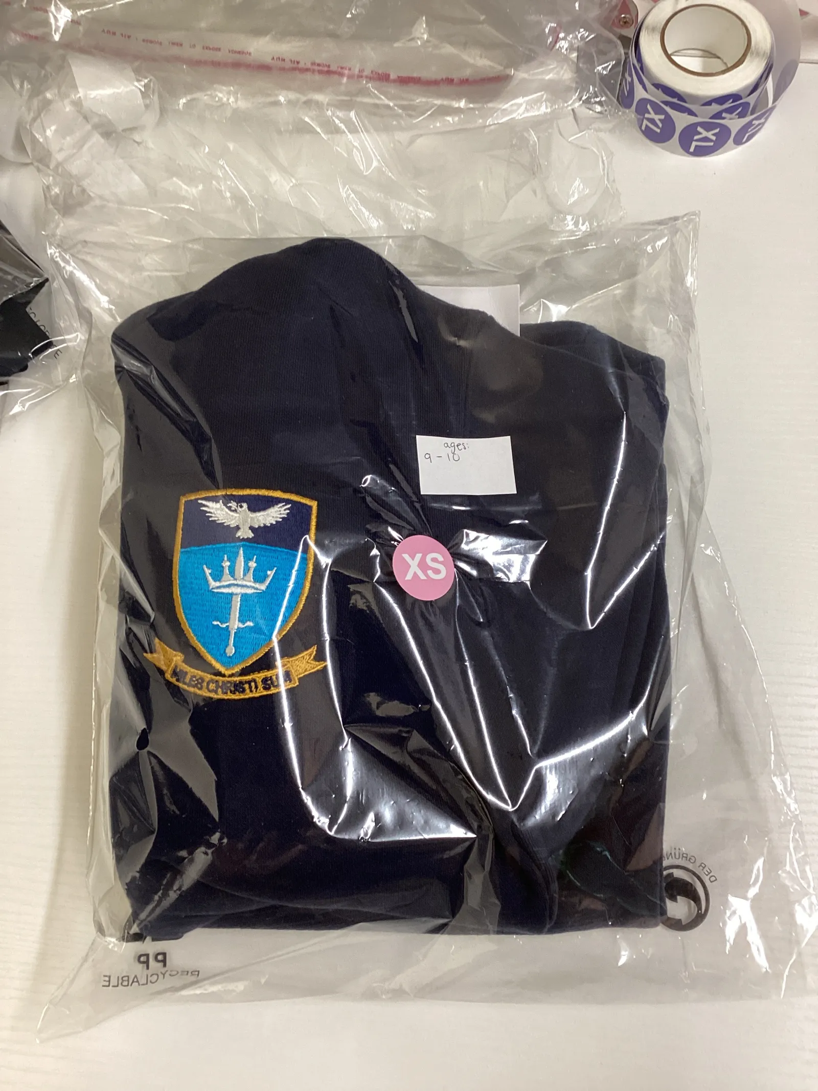 Navy school PE hoodies