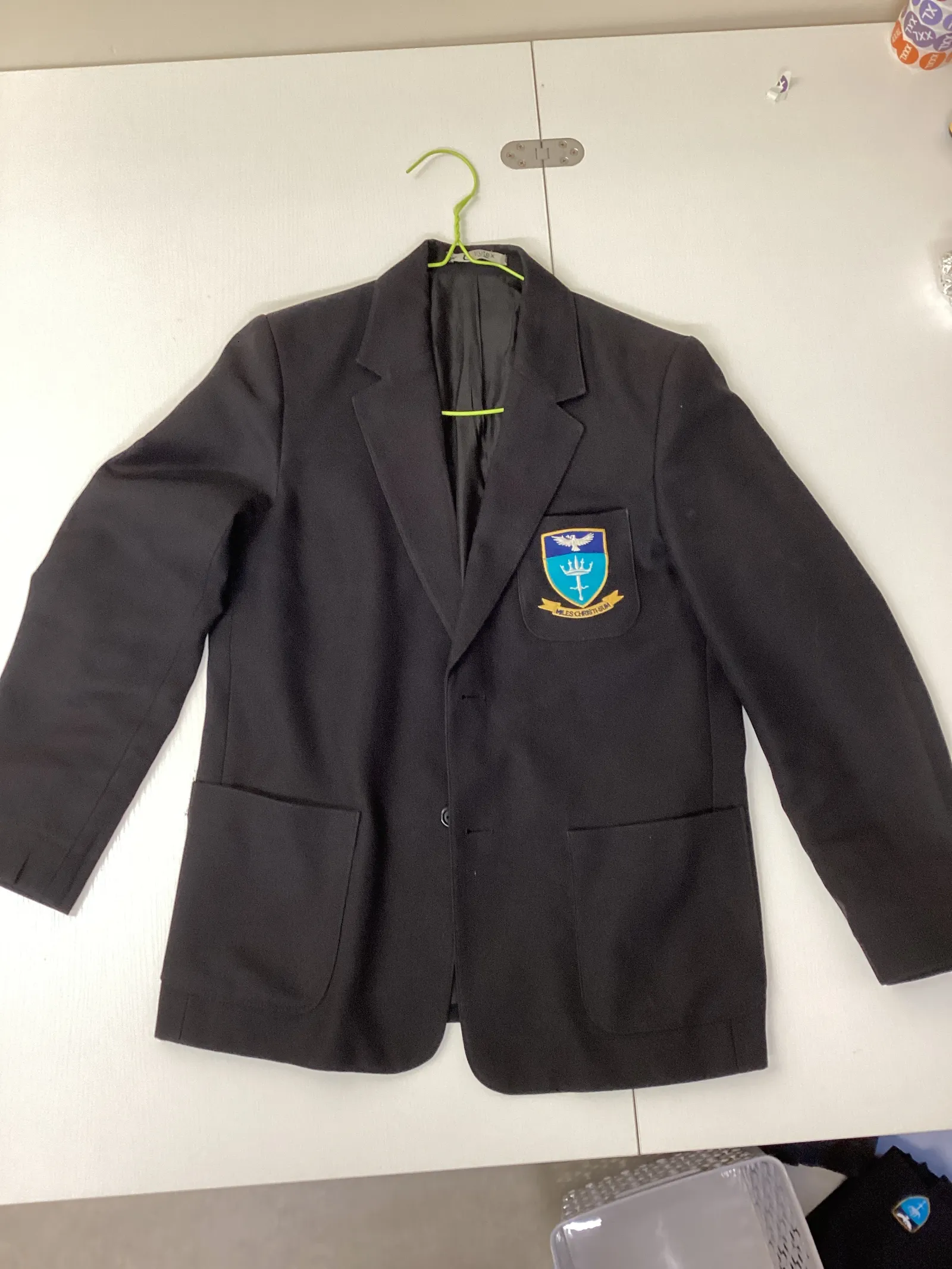 Black school badged blazer