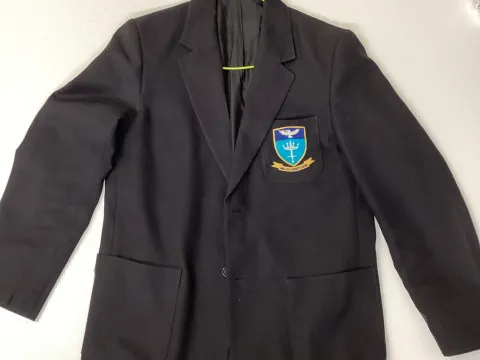 Black school badged blazer