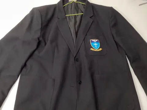 Black school badged blazer