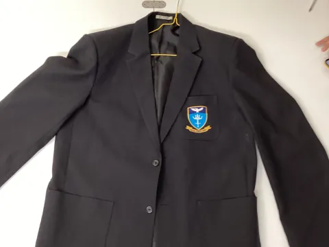 Black school badged blazer