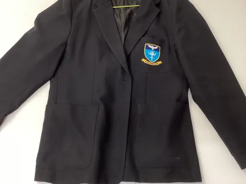 Black school badged blazer