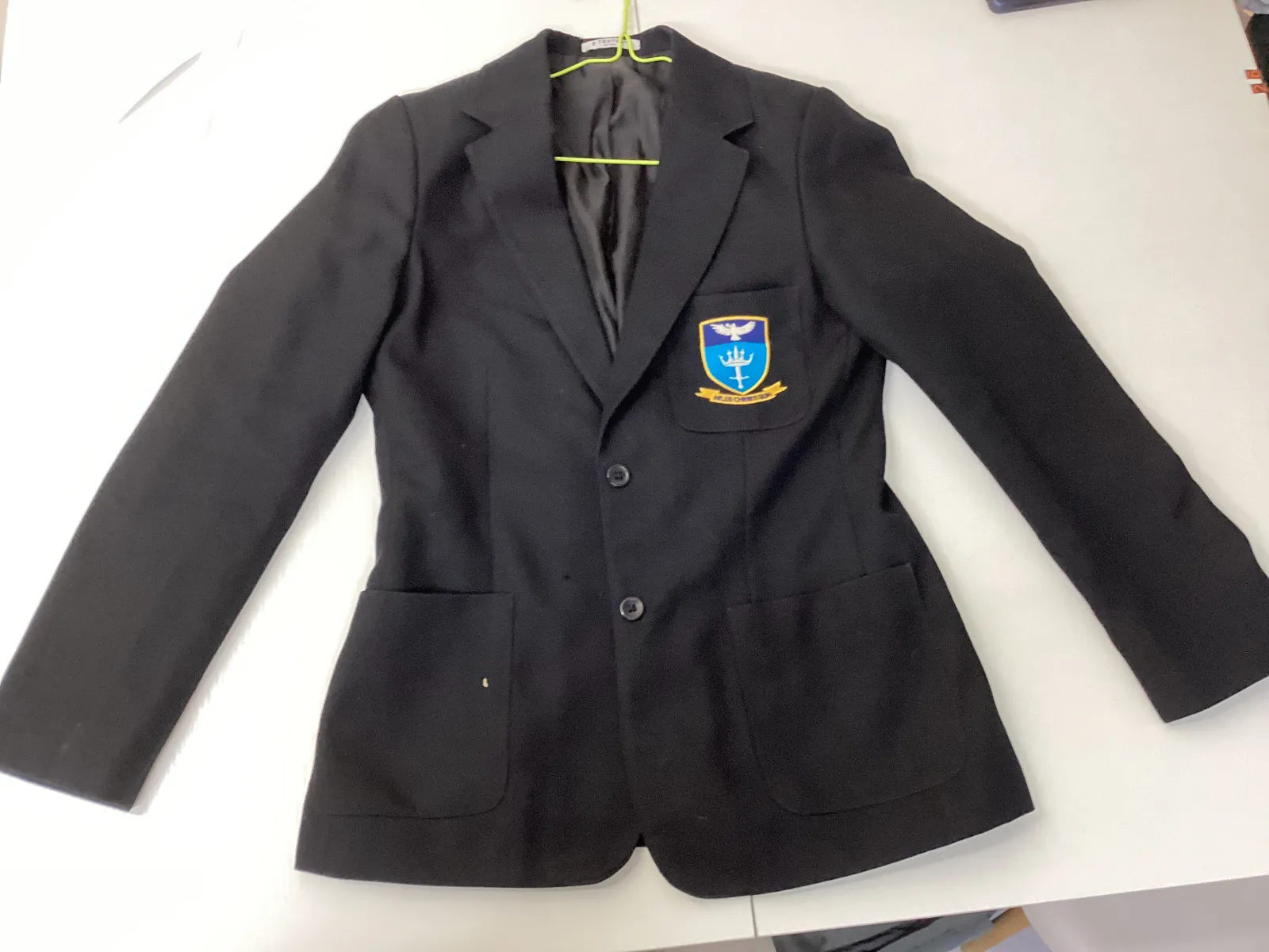 Black school badged blazer