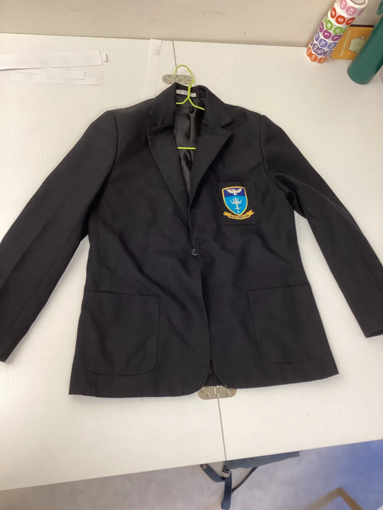 Black school badged blazer