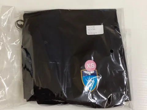 Black, straight, school badged skirt