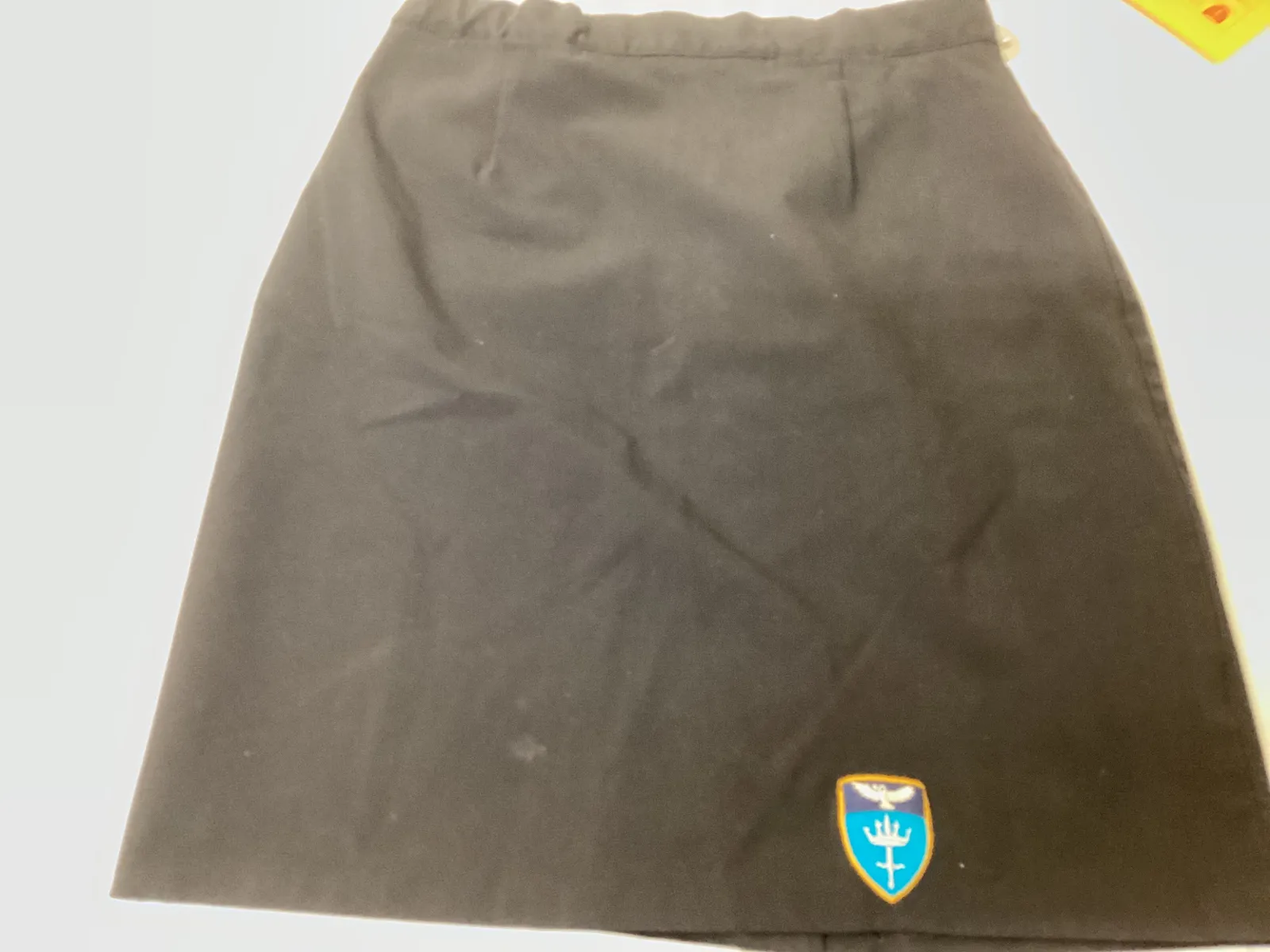 Black, straight school skirt