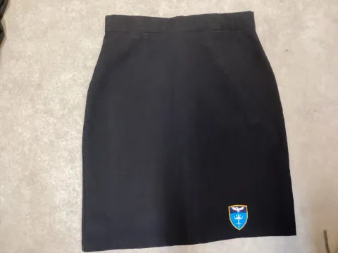 Black, straight school skirt