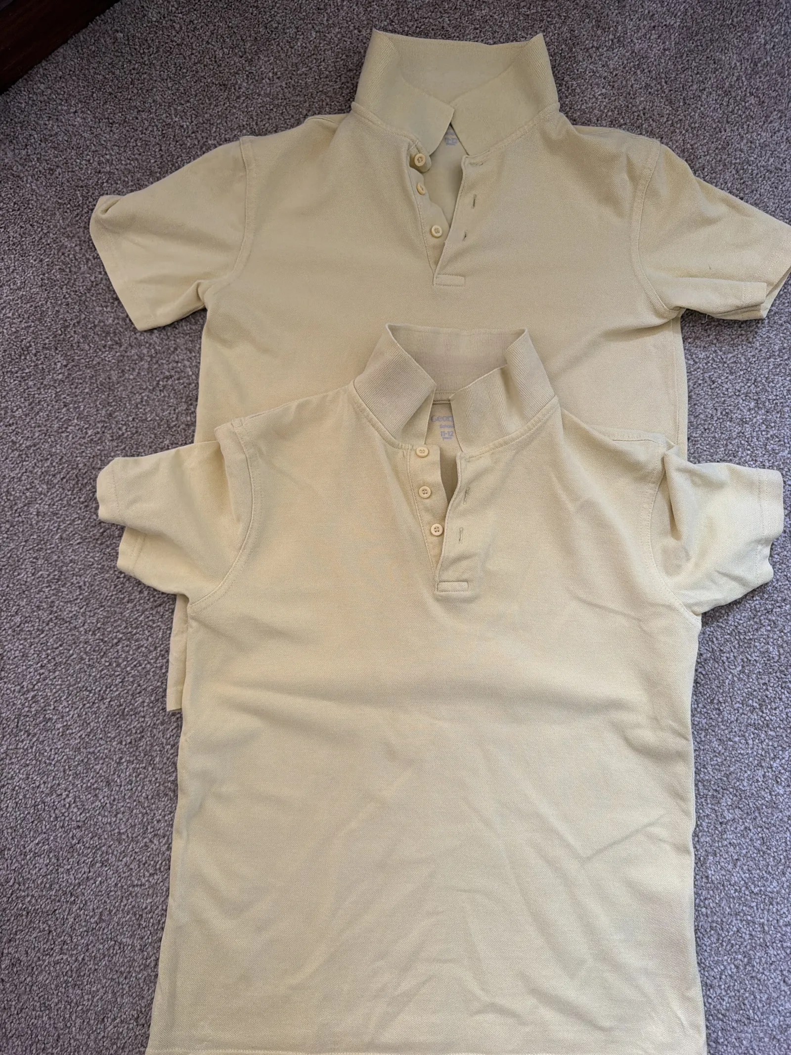 Yellow polo tops x2