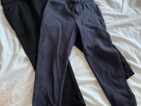 One pair navy/one pair black joggers for PE. Age 6-7 years