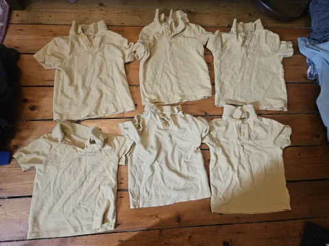 Yellow polo tops age 3-4