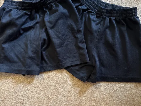 Age 4-5 black PE shorts