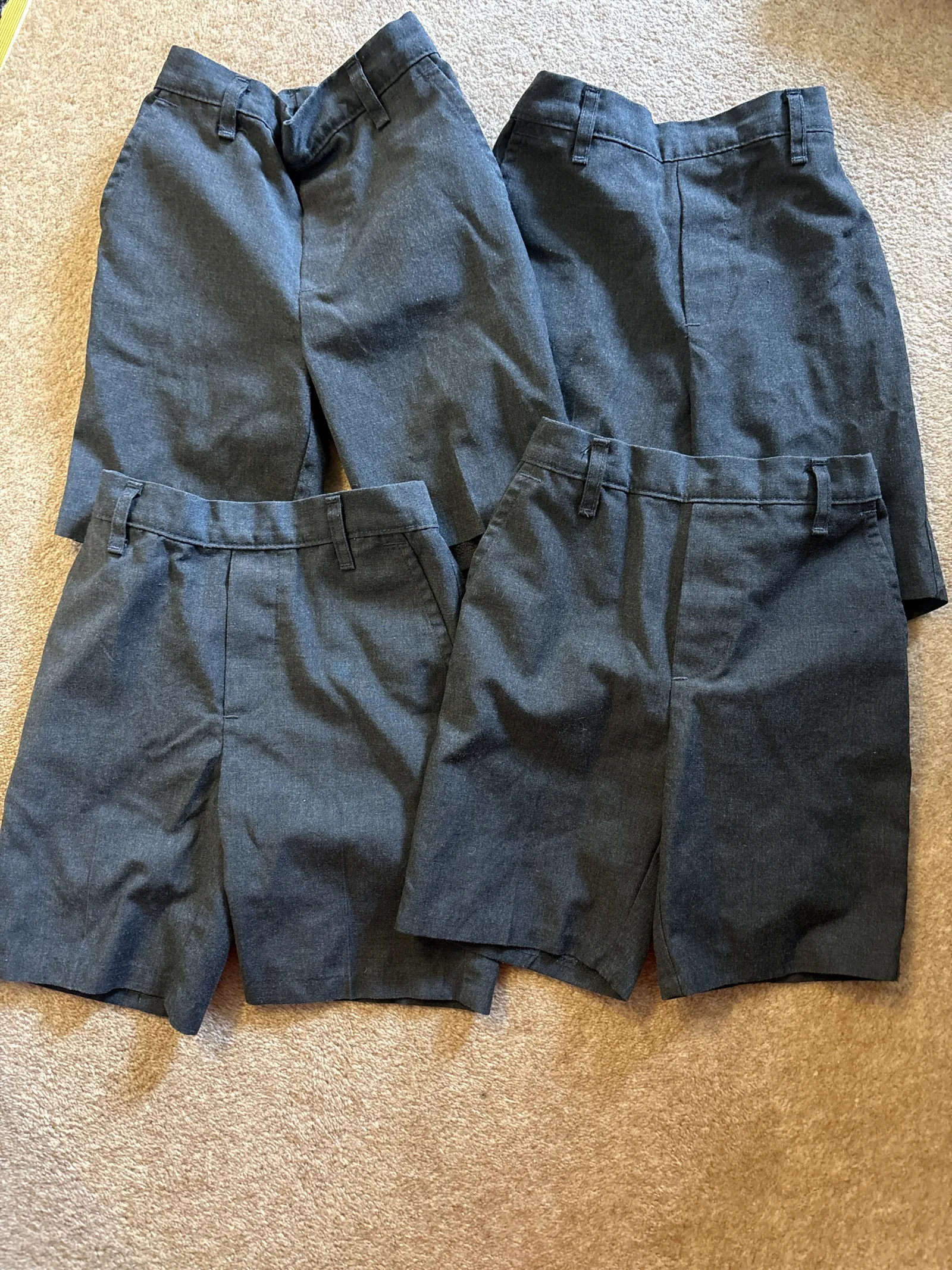Grey school shorts