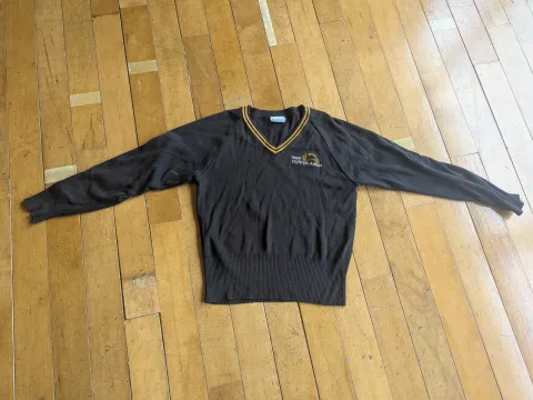 Black school v k neck jumper