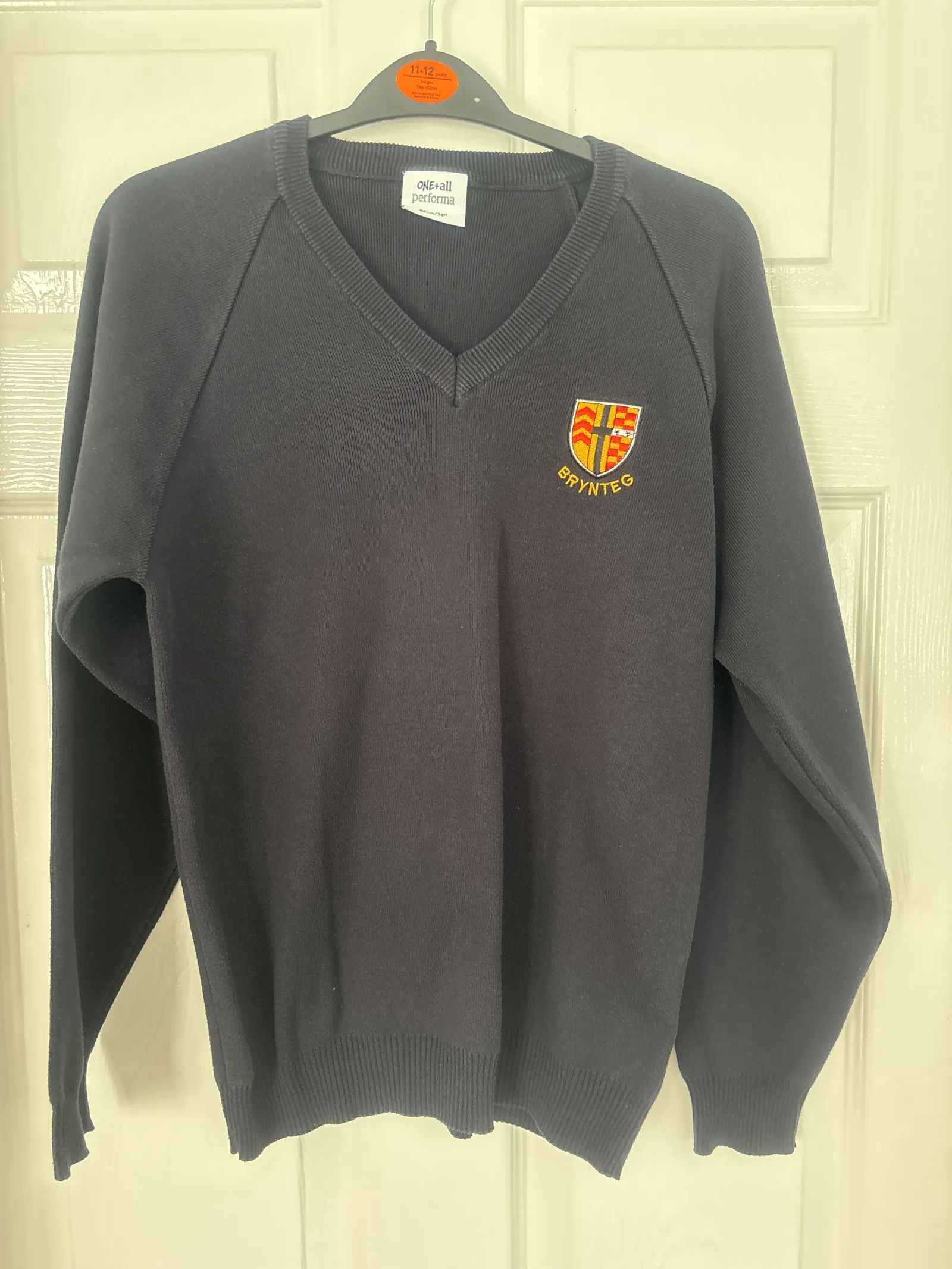 Navy Brynteg school jumper - size 34”