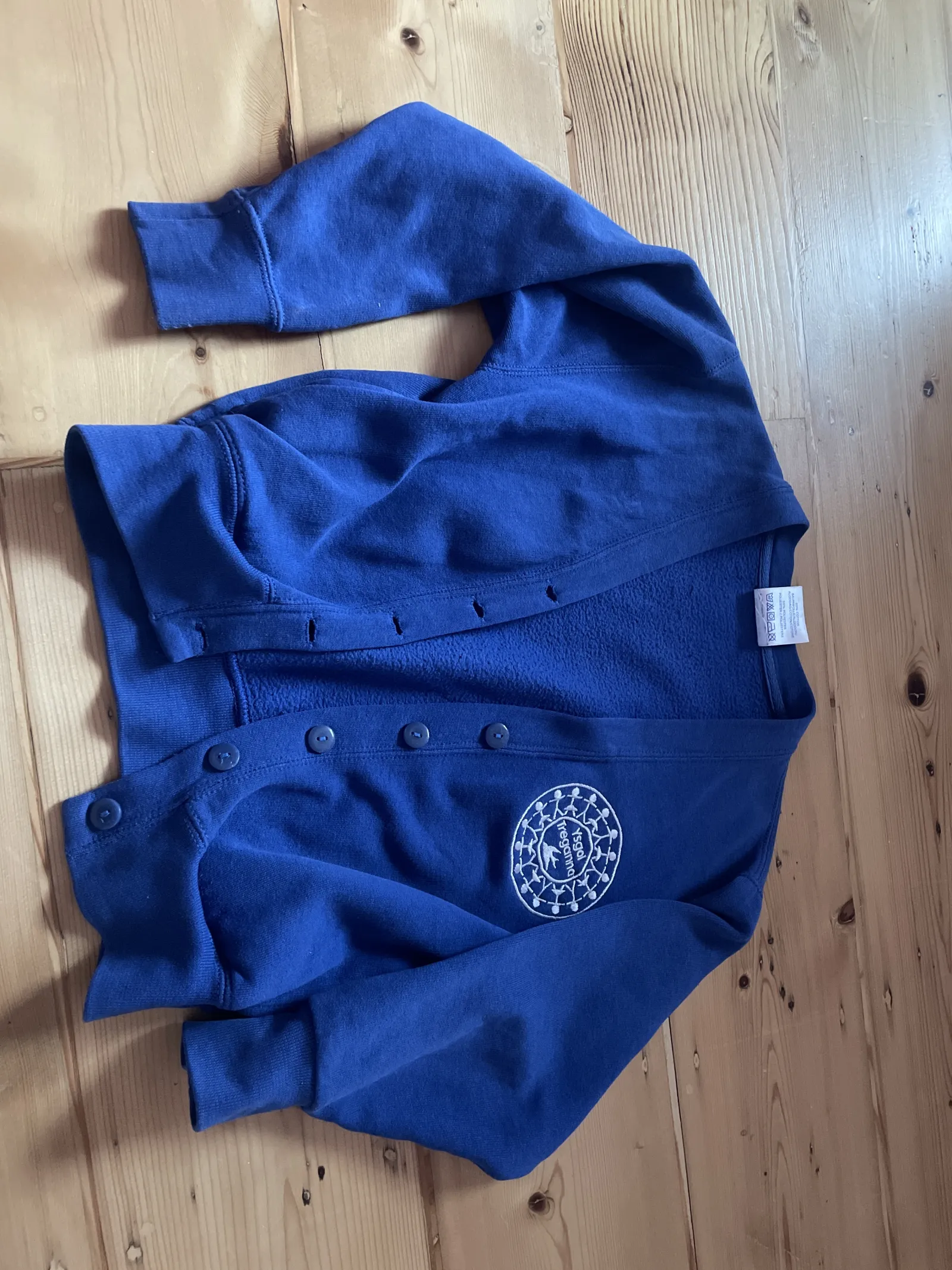 Cardigan with school badge