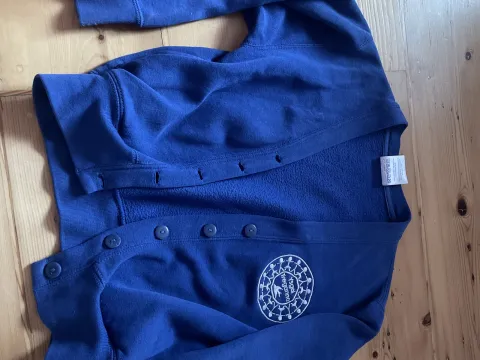 Cardigan with school badge