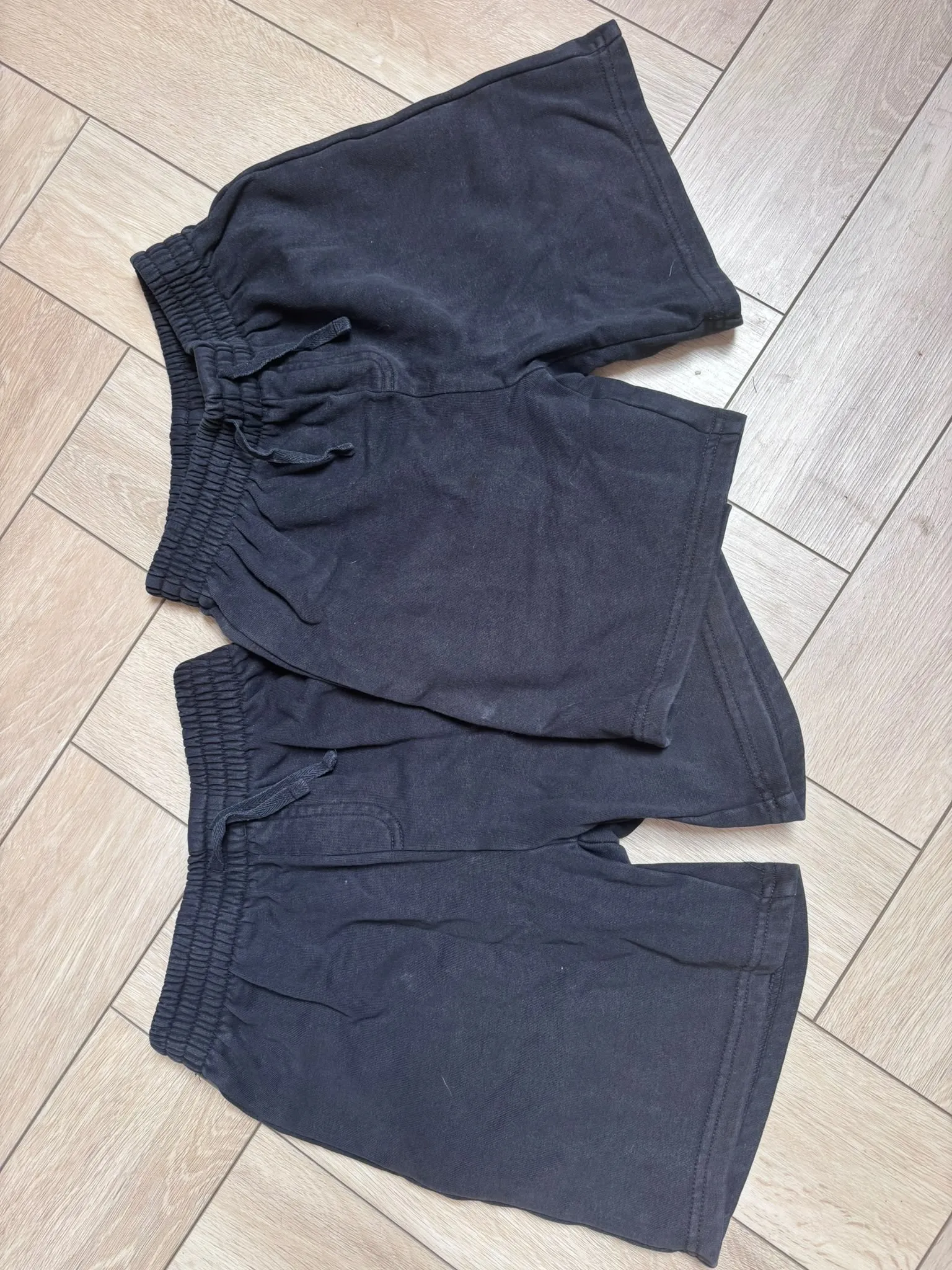 Tesco plain black PE shorts