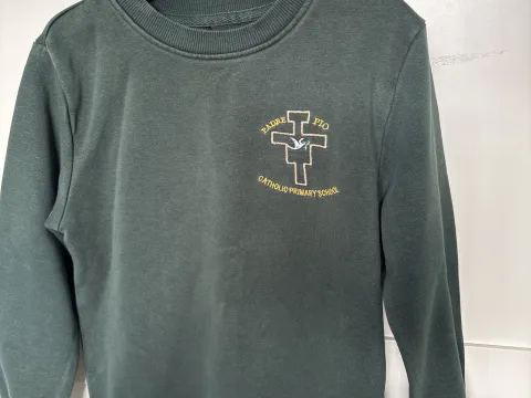 Green round neck jumper