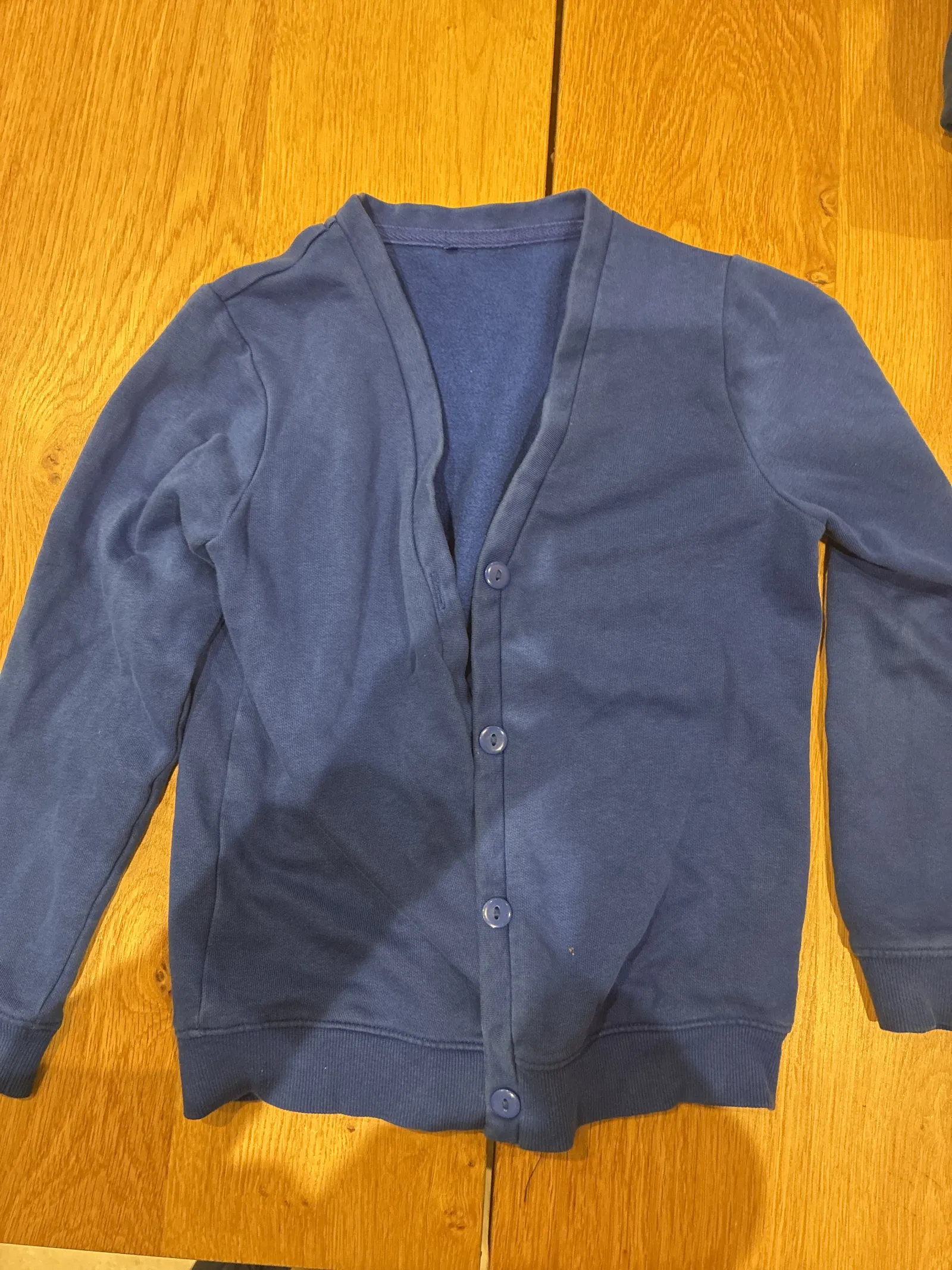Blue cardigan (unbranded)
