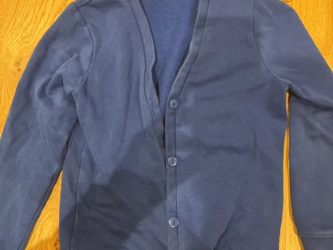 Blue cardigan (unbranded)