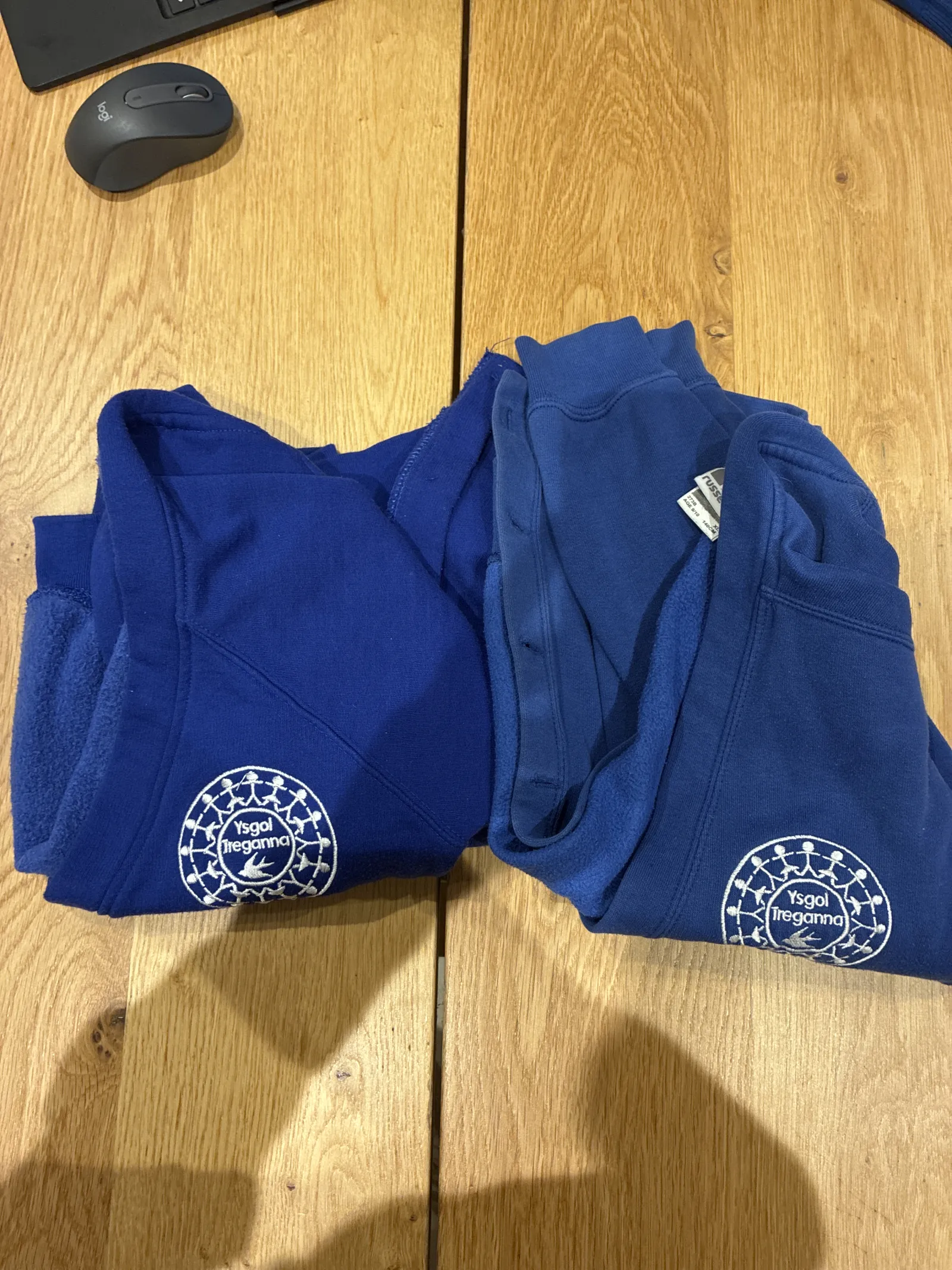 2x cardigans with logo age 9-10