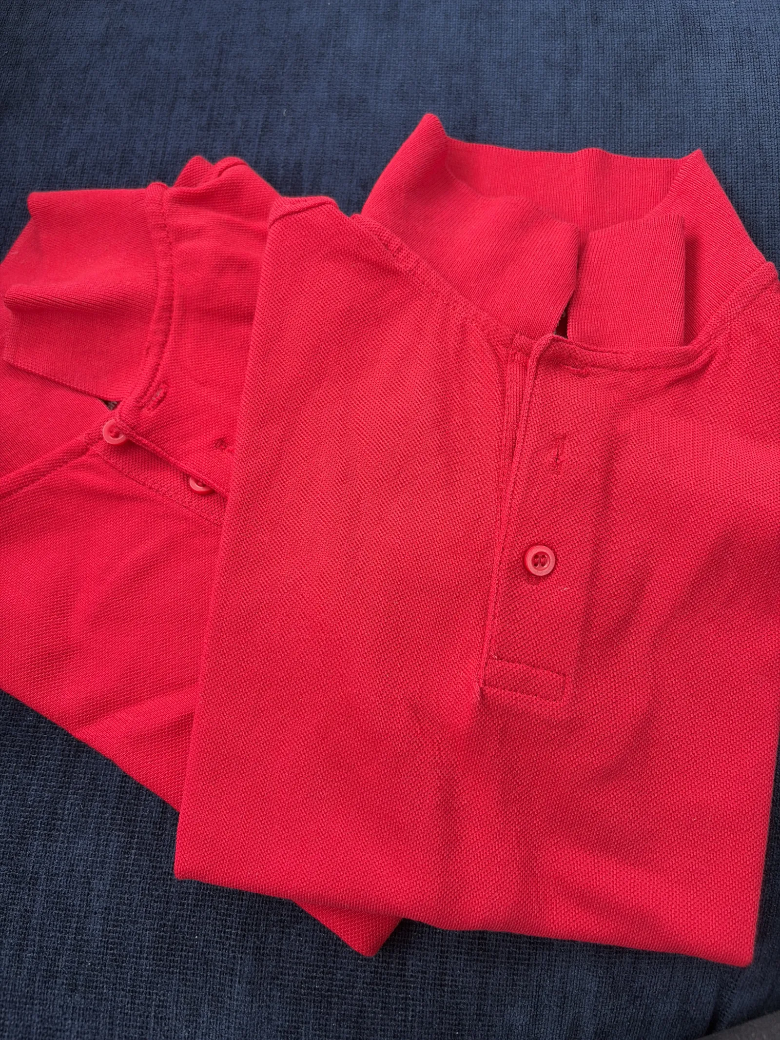 Pack 3 Red polo shirts without badge