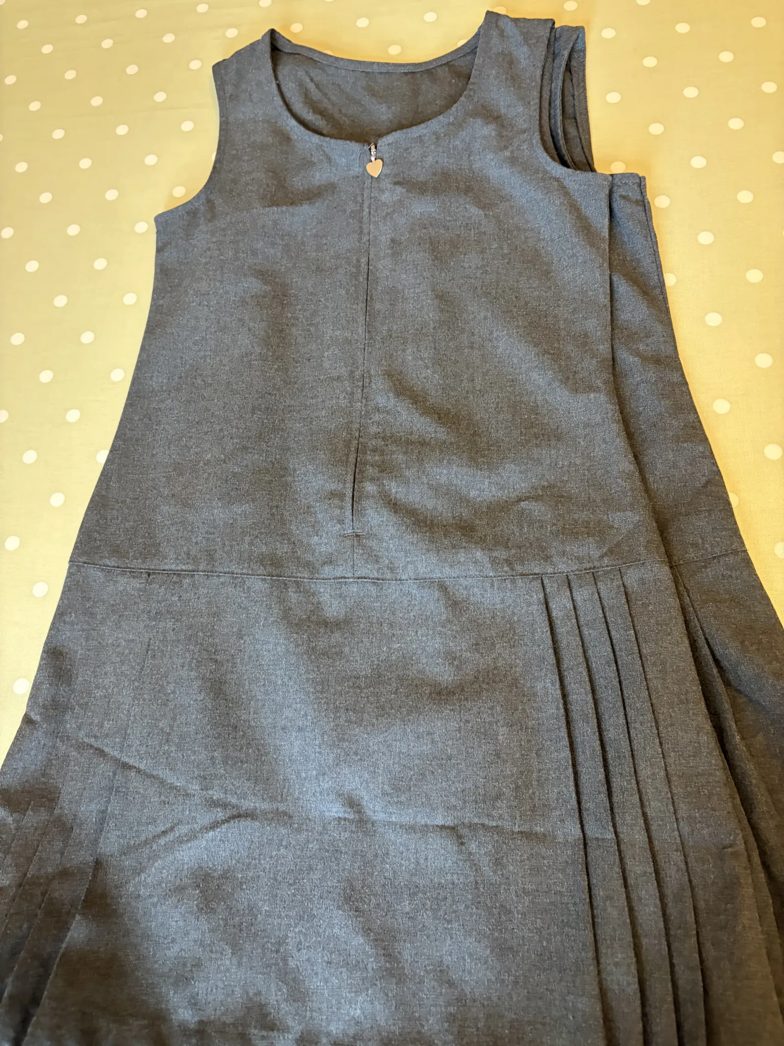 Grey pinafore dress